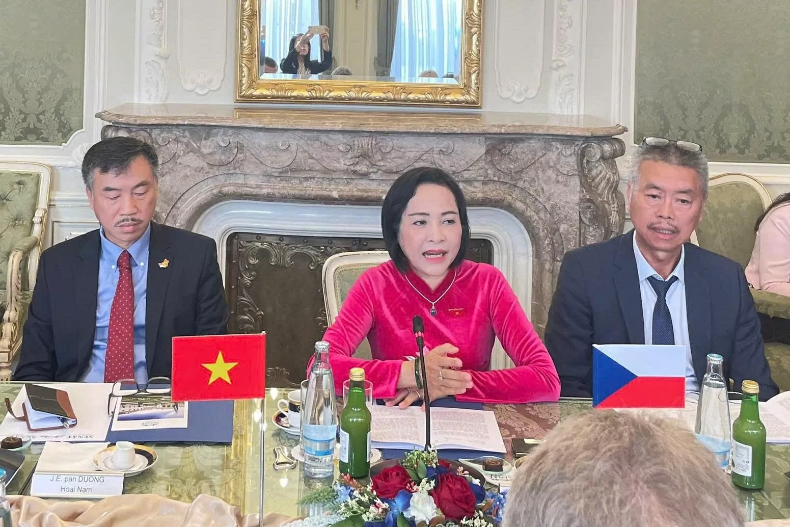 Phó Chủ tịch Quốc hội Nguyễn Thị Thanh phát biểu tại cuộc hội kiến Chủ tịch Thượng viện Milos Vystrcil và hội đàm với Phó Chủ tịch Hạ viện Jan Skopececk. Ảnh: T. Cường Phó Chủ tịch Quốc hội Nguyễn Thị Thanh phát biểu tại cuộc hội kiến Chủ tịch Thượng viện Milos Vystrcil và hội đàm với Phó Chủ tịch Hạ viện Jan Skopececk. Ảnh: T. Cường