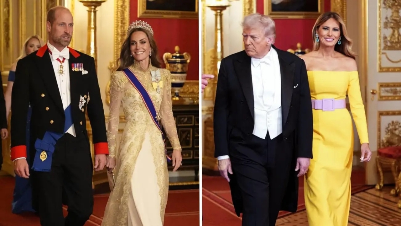 Đệ nhất phu nhân Mỹ Melania Trump và Công nương Kate Middleton gây ấn tượng tại tiệc chiêu đãi Hoàng gia Anh