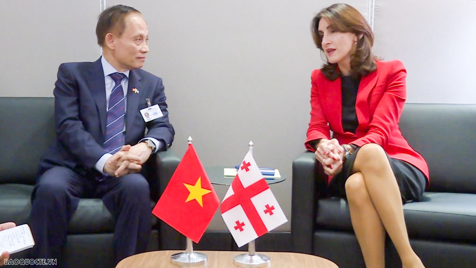 Quyền Bộ trưởng Ngoại giao Lê Hoài Trung gặp Bộ trưởng Ngoại giao Georgia