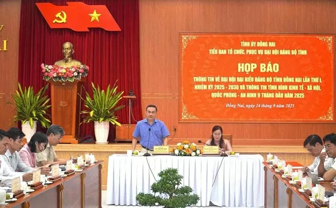 Họp báo thông tin về Đại hội đại biểu Đảng bộ tỉnh Đồng Nai lần I, nhiệm kỳ 2025-2030. (Ảnh: HAC) Họp báo thông tin về Đại hội đại biểu Đảng bộ tỉnh Đồng Nai lần I, nhiệm kỳ 2025-2030. (Ảnh: HAC)