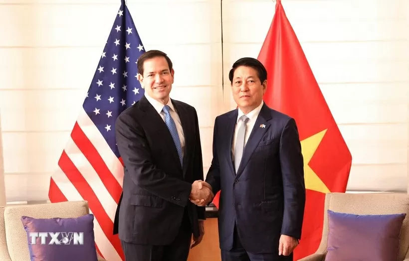 Chủ tịch nước Lương Cường tiếp Ngoại trưởng Hoa Kỳ Marco Rubio Chủ tịch nước Lương Cường tiếp Ngoại trưởng Hoa Kỳ Marco Rubio