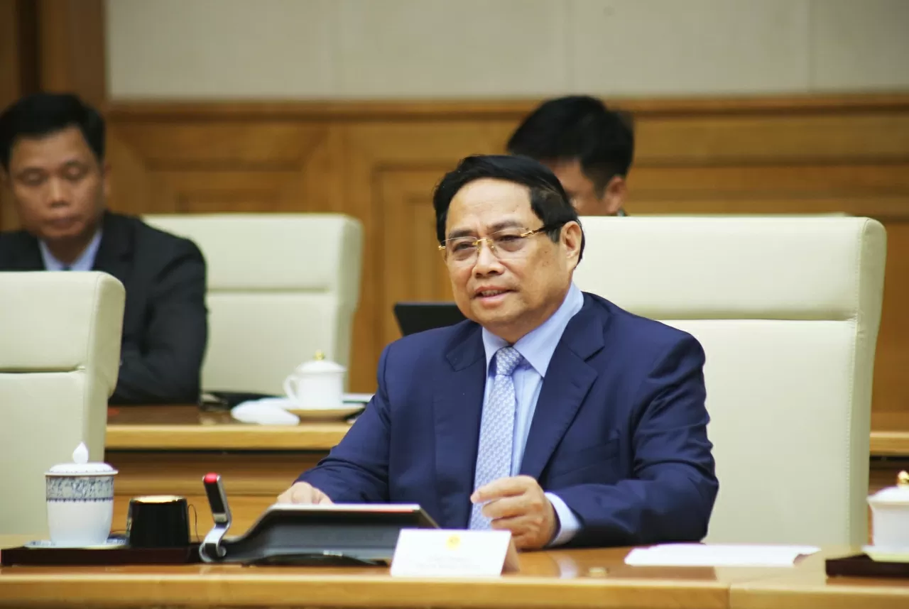 Thủ tướng Chính phủ Phạm Minh Chính phát biểu tại buổi Hội kiến. (Ảnh: Thành Long) Thủ tướng Chính phủ Phạm Minh Chính phát biểu tại buổi Hội kiến. (Ảnh: Thành Long)