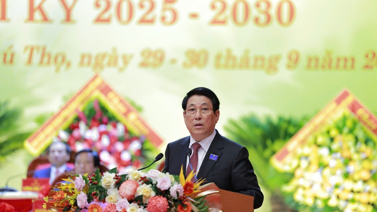 Chủ tịch nước Lương Cường dự Đại hội Đảng bộ tỉnh Phú Thọ lần thứ I, nhiệm kỳ 2025-2030