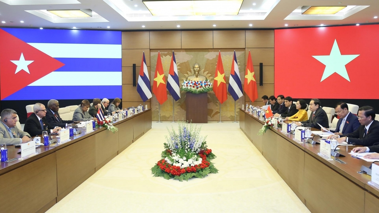 Chủ tịch Quốc hội Trần Thanh Mẫn hội đàm với Chủ tịch Quốc hội Cuba: Cùng đồng hành, cùng hợp tác, cùng phát triển