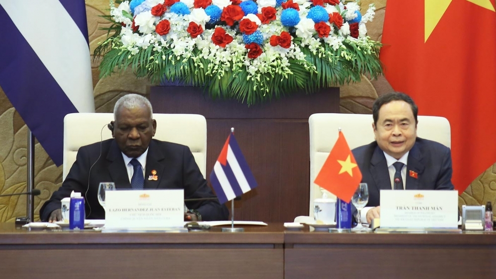 Chủ tịch Quốc hội Trần Thanh Mẫn và Chủ tịch Quốc hội Cuba đồng chủ trì Phiên họp thứ hai của Ủy ban hợp tác liên nghị viện Việt Nam - Cuba