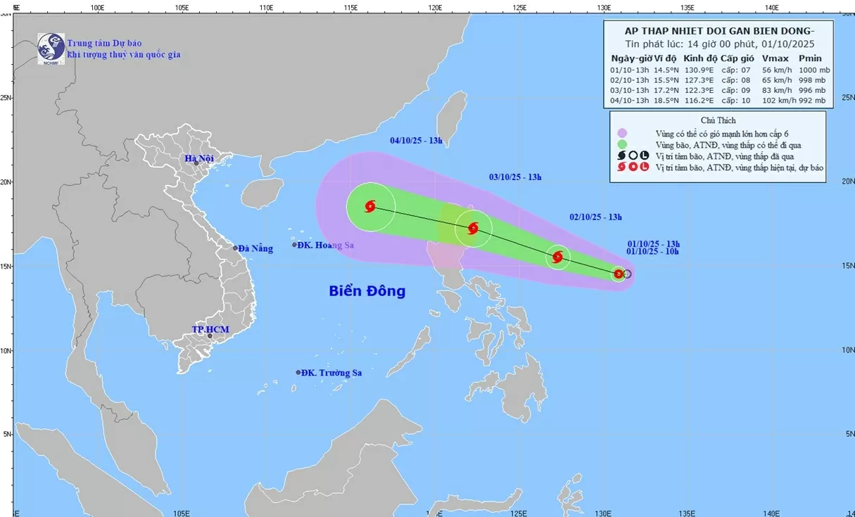 Áp thấp nhiệt đới gần Biển Đông Áp thấp nhiệt đới gần Biển Đông