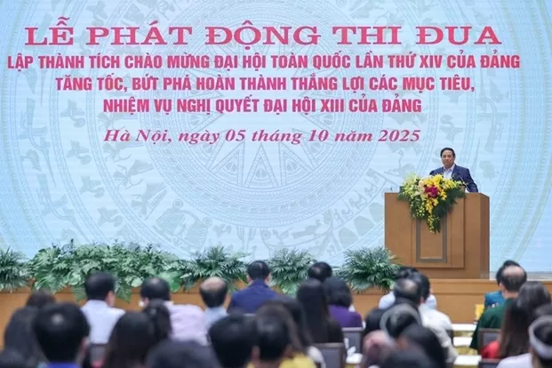 Thủ tướng phát động đợt thi đua cao điểm lập thành tích chào mừng Đại hội XIV của Đảng Thủ tướng phát động đợt thi đua cao điểm lập thành tích chào mừng Đại hội XIV của Đảng