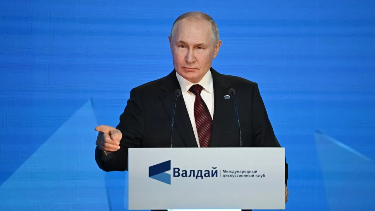 Tổng thống Nga Vladimir Putin tại Câu lạc bộ thảo luận Valdai ở thành phố Sochi ngày 2/10. (Nguồn: Sputnik) Tổng thống Nga Vladimir Putin tại Câu lạc bộ thảo luận Valdai ở thành phố Sochi ngày 2/10. (Nguồn: Sputnik)