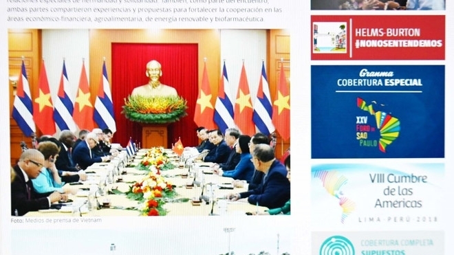 Truyền thông Cuba đề cao cơ chế hợp tác liên nghị viện với Việt Nam