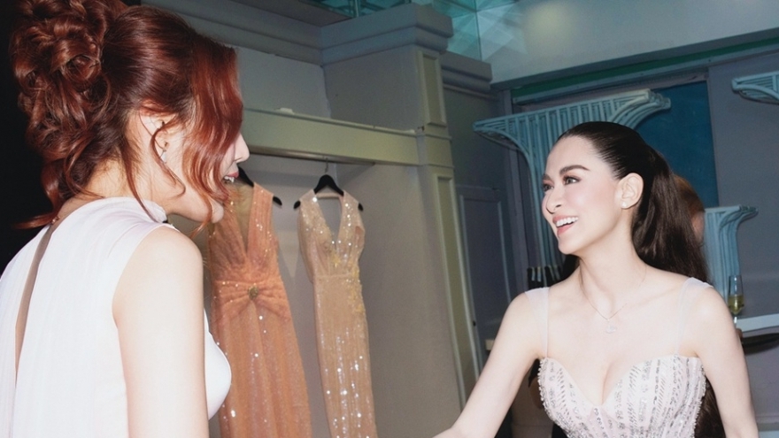 Mỹ nhân đẹp nhất Philippines Marian Rivera đầm hồng nhẹ nhàng cùng dàn người đẹp dự tiệc show thời trang