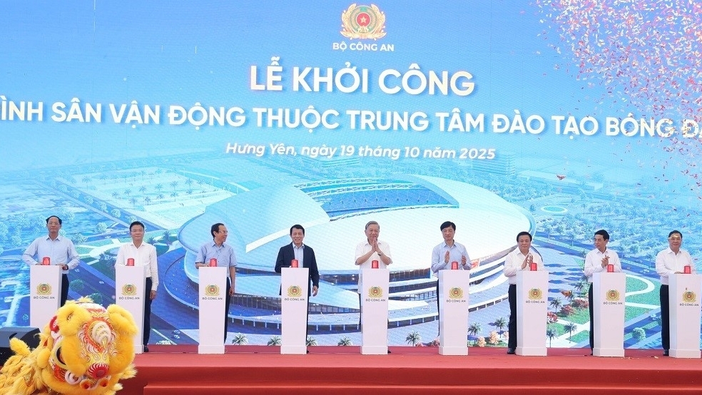 Tổng Bí thư Tô Lâm dự lễ khởi công xây dựng sân vận động mang tầm cỡ quốc tế tại Việt Nam