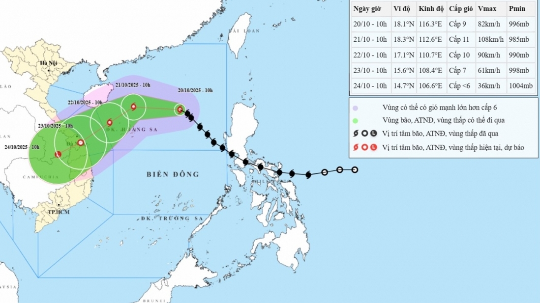 Dự báo tác động của bão số 12: Lũ trên các sông từ Quảng Trị đến Quảng Ngãi khả năng lên và vượt mức báo động 3