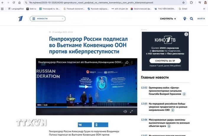 Truyền thông quốc tế đưa tin đậm nét về Lễ mở ký Công ước Liên hợp quốc về chống tội phạm mạng