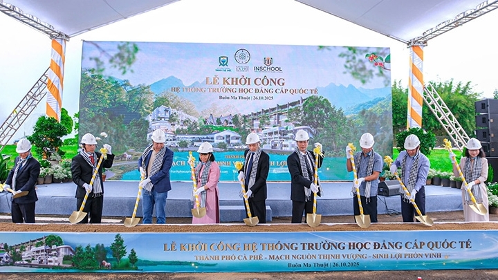 Trung Nguyên Legend khởi công hệ thống trường tiểu học tiêu chuẩn quốc tế tại Thành phố Cà phê