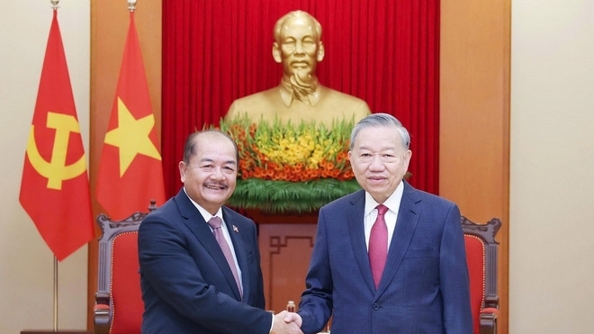 Tổng Bí thư Tô Lâm tiếp Ủy viên Bộ Chính trị, Phó Thủ tướng Chính phủ Lào Kikeo Khaykhamphithoune