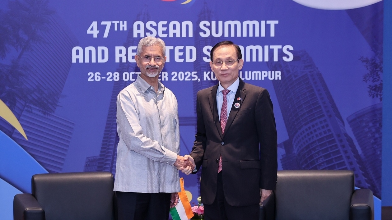 Bí thư Trung ương Đảng, Bộ trưởng Ngoại giao Lê Hoài Trung gặp Bộ trưởng Ngoại giao Ấn Độ Subrahmanyam Jaishankar