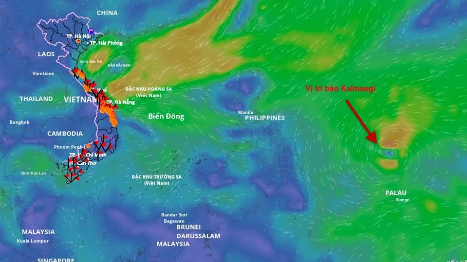 Thông tin mới nhất về bão Kalmaegi: Tăng cấp nhanh, Đà Nẵng - Khánh Hòa là trọng tâm ảnh hưởng, dự báo gây mưa lớn ở Nam Trung Bộ