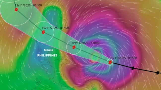 Dự báo thời tiết (9/11): Hôm nay, bão Fung wong sẽ mạnh lên thành siêu bão