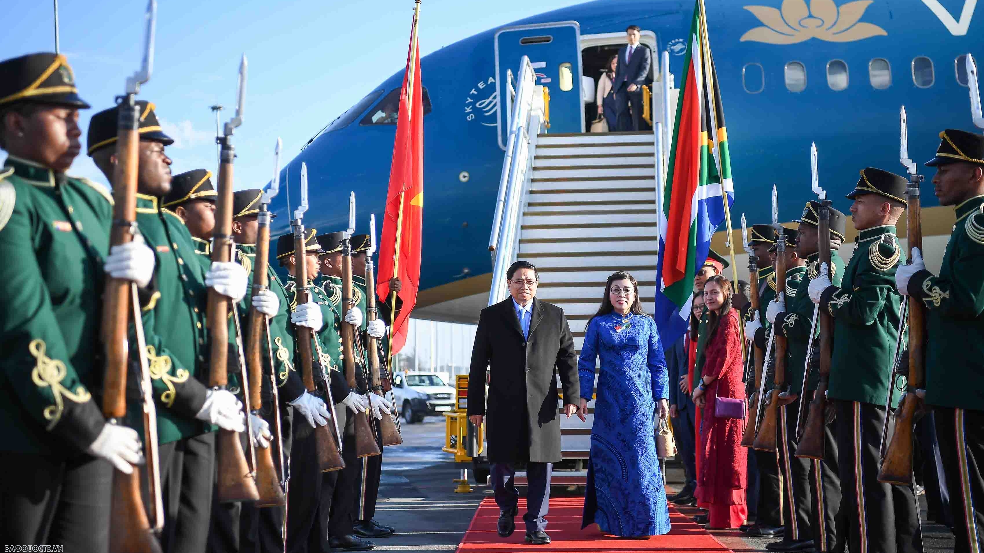 Thủ tướng Phạm Minh Chính và Phu nhân bắt đầu chuyến công tác tại Nam Phi