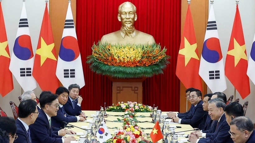 Tổng Bí thư Tô Lâm hội kiến Chủ tịch Quốc hội Hàn Quốc