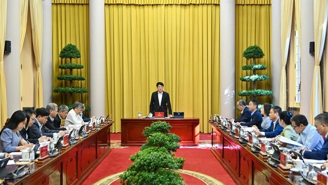 Chủ tịch nước Lương Cường chủ trì họp giao ban với Văn phòng Chủ tịch nước