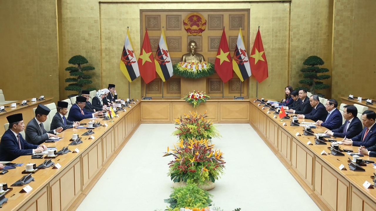 Thủ tướng Chính phủ Phạm Minh Chính hội kiến Quốc vương Brunei