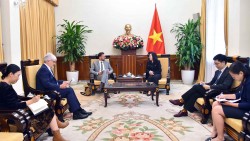 Thứ trưởng Ngoại giao Lê Thị Thu Hằng tiếp Giám đốc Cơ quan Phát triển Pháp (AFD)