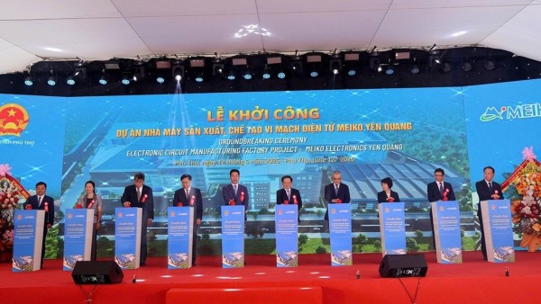 Phu Tho holds groundbreaking ceremony for Meiko Yen Quang Electronic Chip Manufacturing Plant