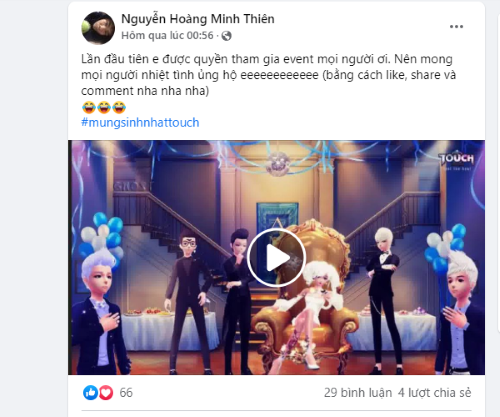 Game Touch đại tiệc tài năng mừng sinh nhật 8 tuổi