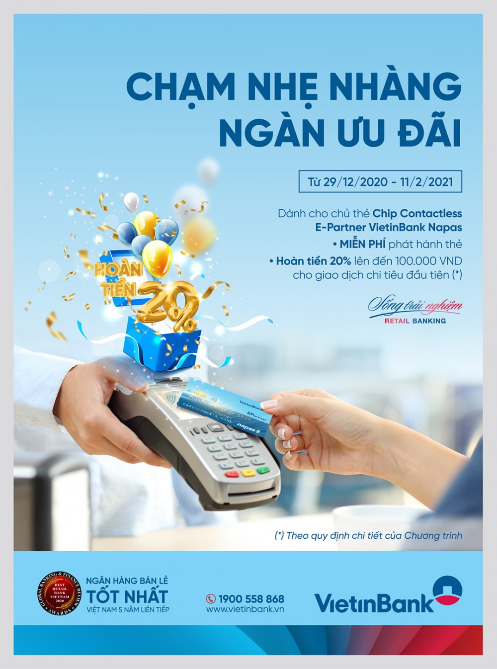 Chạm nhẹ nhàng - Ngàn ưu đãi cùng thẻ VietinBank Chạm nhẹ nhàng - Ngàn ưu đãi cùng thẻ VietinBank