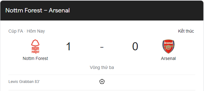 Link xem trực tiếp Nottingham Forest vs Arsenal (0h10 ngày 10/1) vòng 3 Cup FA