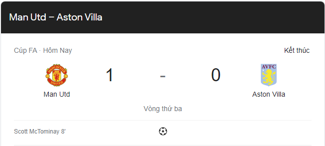 Link xem trực tiếp MU vs Aston Villa (2h55 ngày 11/1) vòng 3 Cup FA