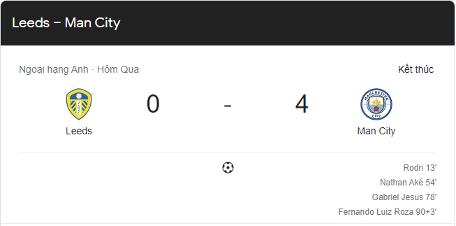 Link xem trực tiếp Man City vs Leeds (23h30 ngày 30/4) vòng 35 Ngoại hạng Anh Link xem trực tiếp Man City vs Leeds (23h30 ngày 30/4) vòng 35 Ngoại hạng Anh