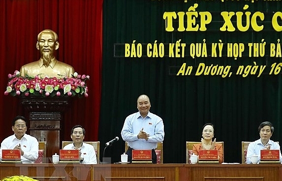 Thủ tướng Nguyễn Xuân Phúc tiếp xúc cử tri An Dương, Hải Phòng