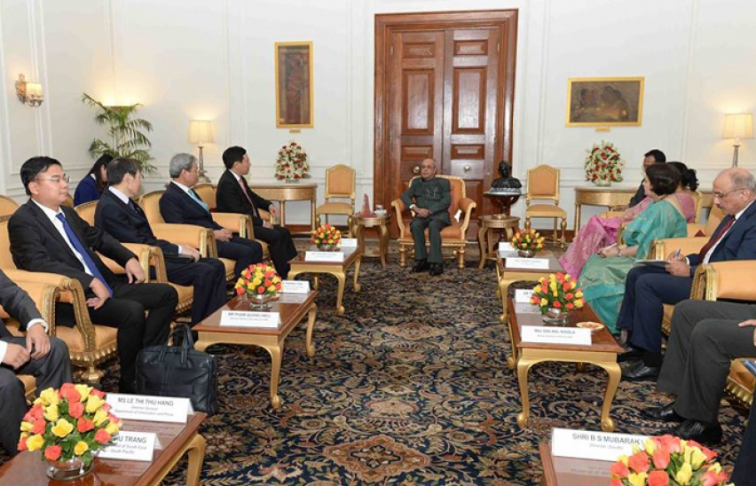 Phó Thủ tướng Phạm Bình Minh chào Tổng thống Ấn Độ và dự Đối thoại Delhi lần thứ 9