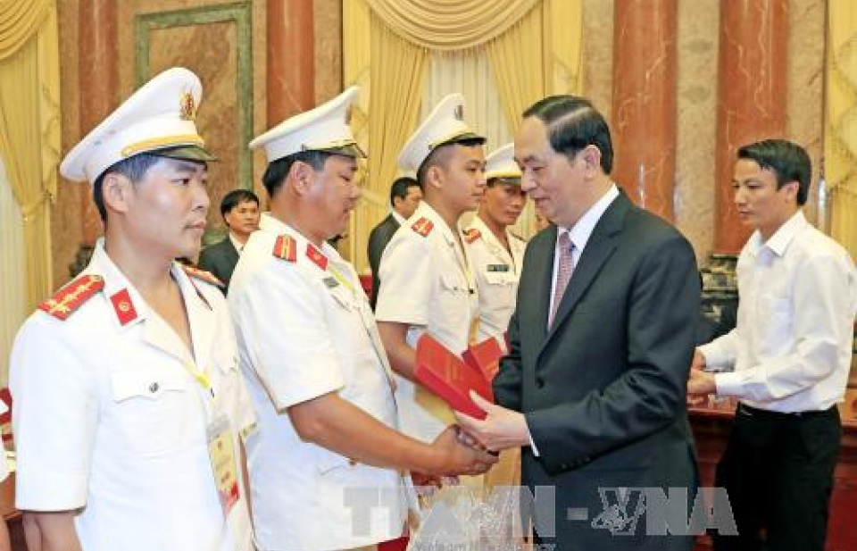 Chủ tịch nước gặp mặt Đoàn đại biểu thương binh, thân nhân liệt sĩ lực lượng cảnh sát nhân dân