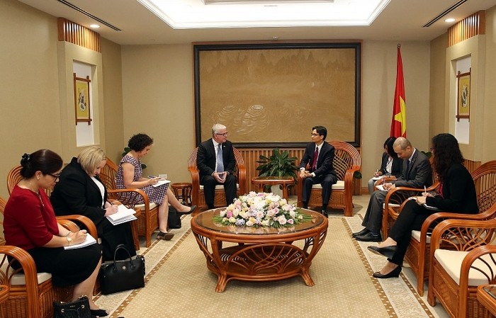 Phó Thủ tướng Vũ Đức Đam tiếp Đại sứ Australia Craig Chittick