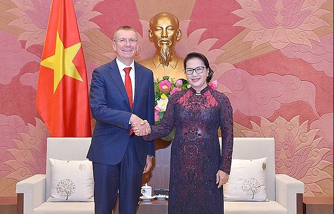 Chủ tịch Quốc hội Nguyễn Thị Kim Ngân tiếp Bộ trưởng Ngoại giao Latvia