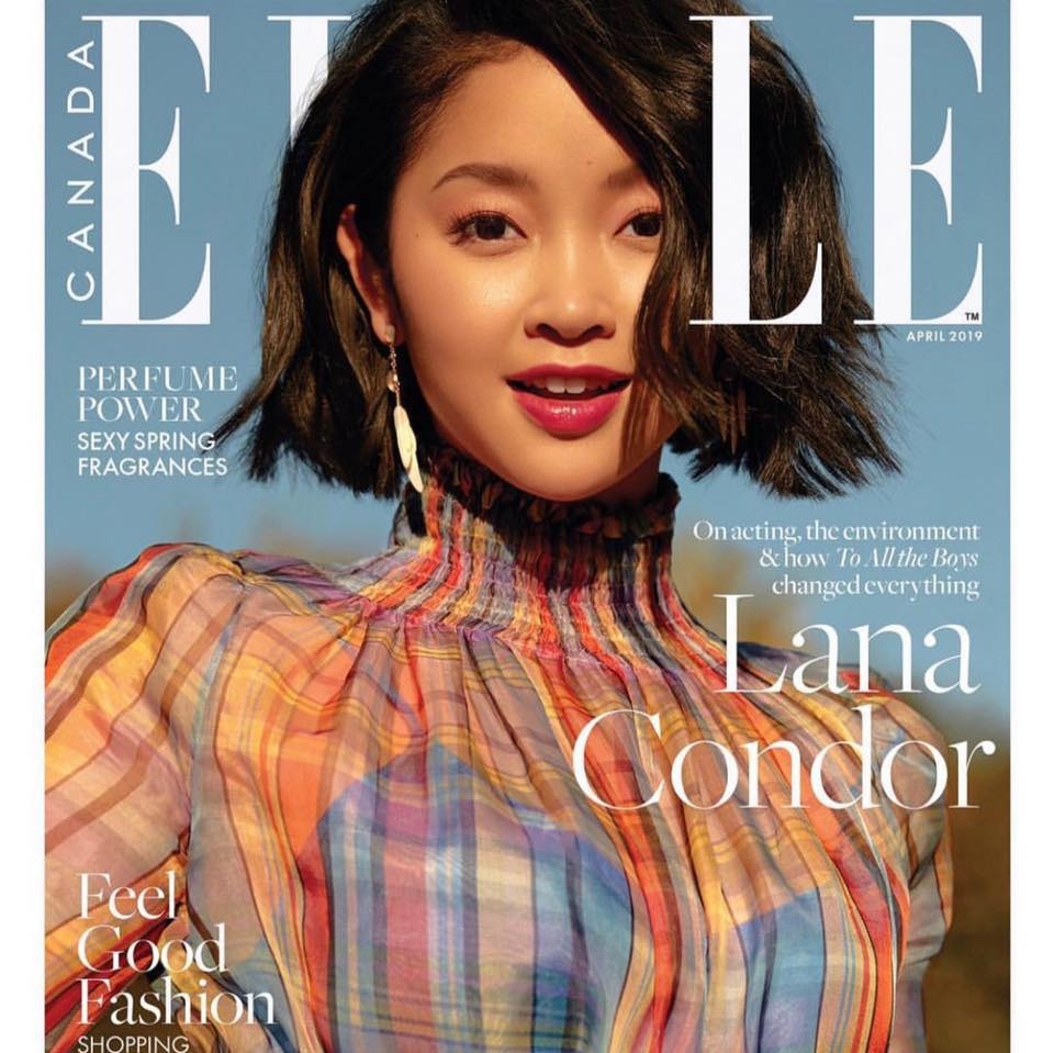 Lana Condor trên trang bìa tạp chí Elle Canada. lana condor hay tran dong lan