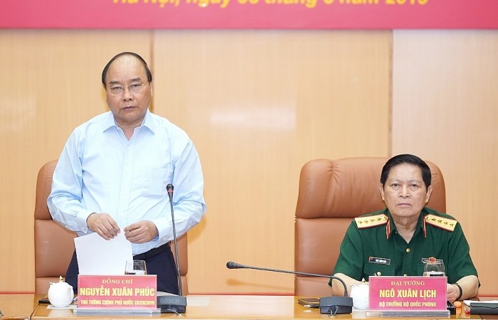 Thủ tướng Nguyễn Xuân Phúc làm việc với Bộ Quốc phòng