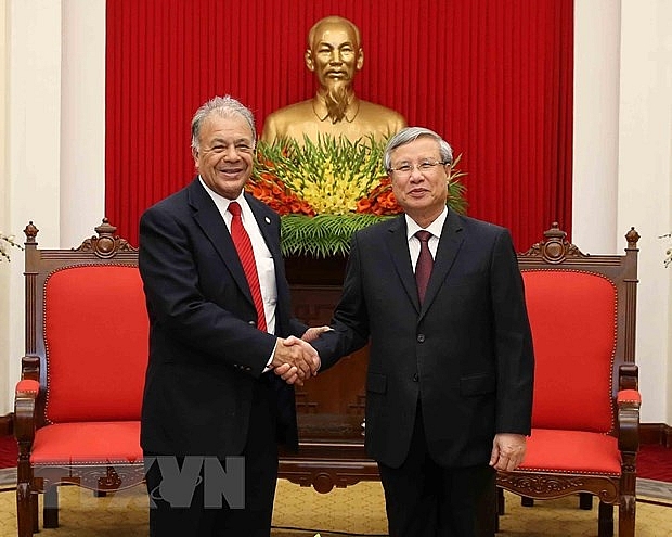 Thường trực Ban Bí thư tiếp Tổng Bí thư Đảng Lao động Mexico thuong truc ban bi thu tiep doan dai bieu dang lao dong mexico