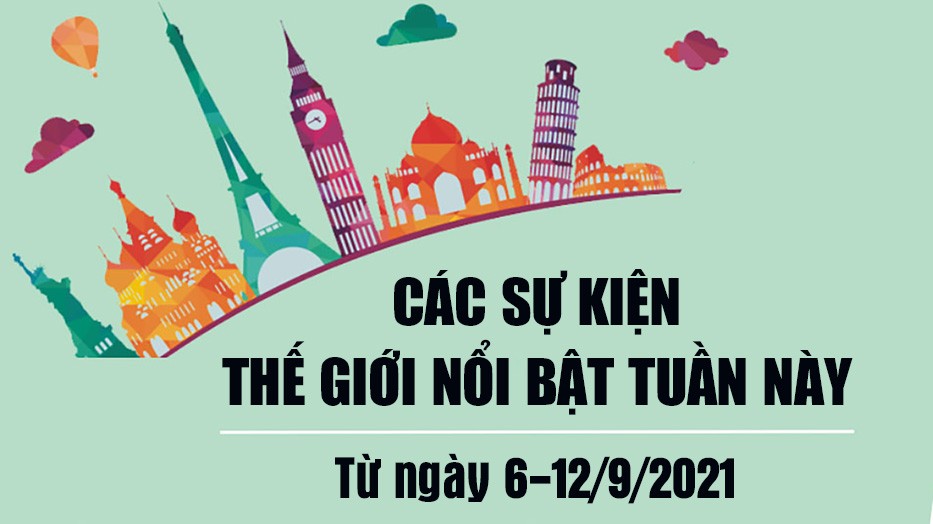Dự kiến các sự kiện thế giới nổi bật tuần từ 6/9 đến ngày 12/9/2021 Dự kiến các sự kiện thế giới nổi bật tuần từ 6/9 đến ngày 12/9/2021