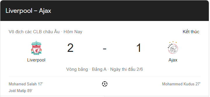 Link xem trực tiếp Liverpool vs Ajax (02h00 ngày 14/9) vòng bảng Cúp C1 Link xem trực tiếp Liverpool vs Ajax (02h00 ngày 14/9) vòng bảng Cúp C1