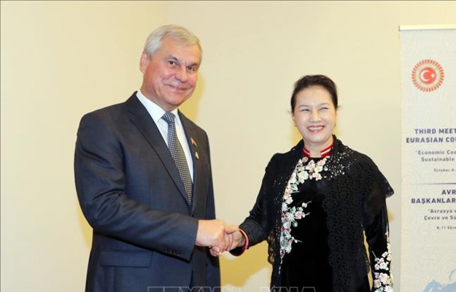 Chủ tịch Quốc hội Nguyễn Thị Kim Ngân hội kiến Chủ tịch Hạ viện Cộng hòa Belarus