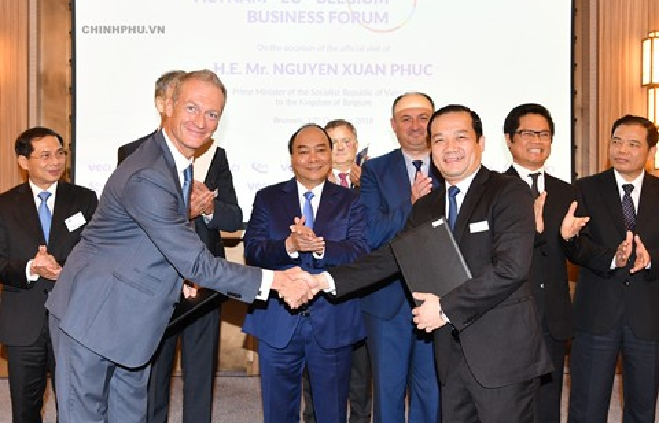 Thủ tướng Nguyễn Xuân Phúc dự Diễn đàn Doanh nghiệp Việt Nam-EU và Bỉ