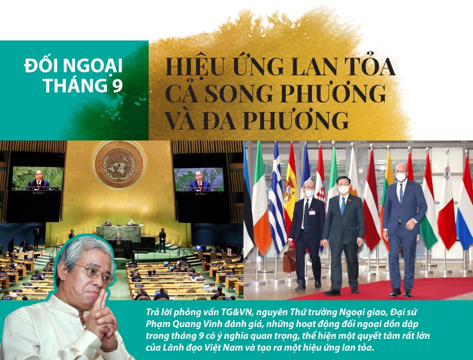 Đối ngoại tháng 9: Hiệu ứng lan tỏa cả song phương và đa phương