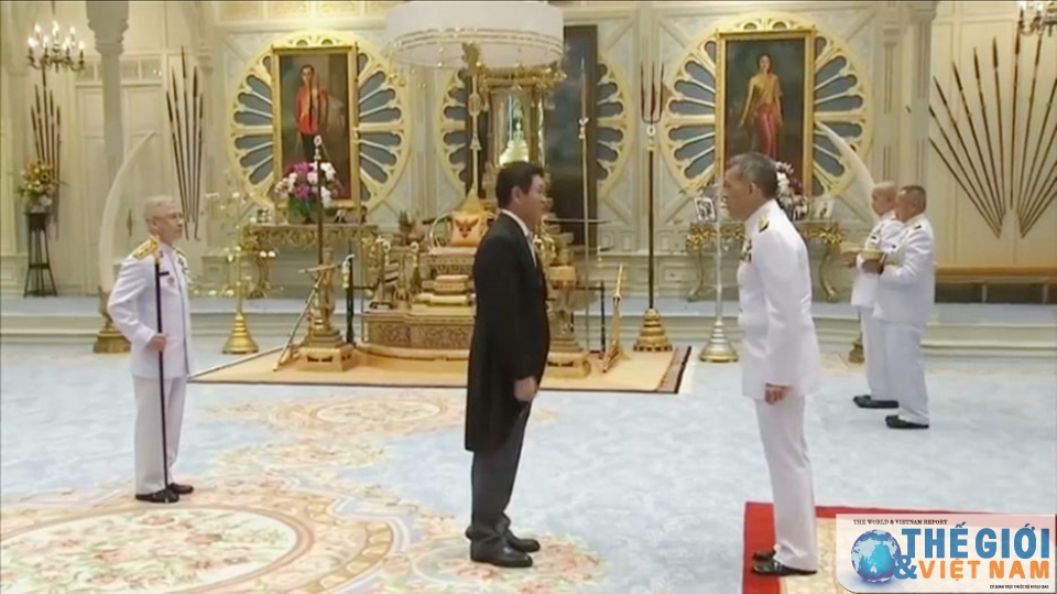 Đại sứ Việt Nam tại Thái Lan trình Quốc thư lên Nhà Vua da i su vie t nam ta i tha i lan tri nh quo c thu len nha vua