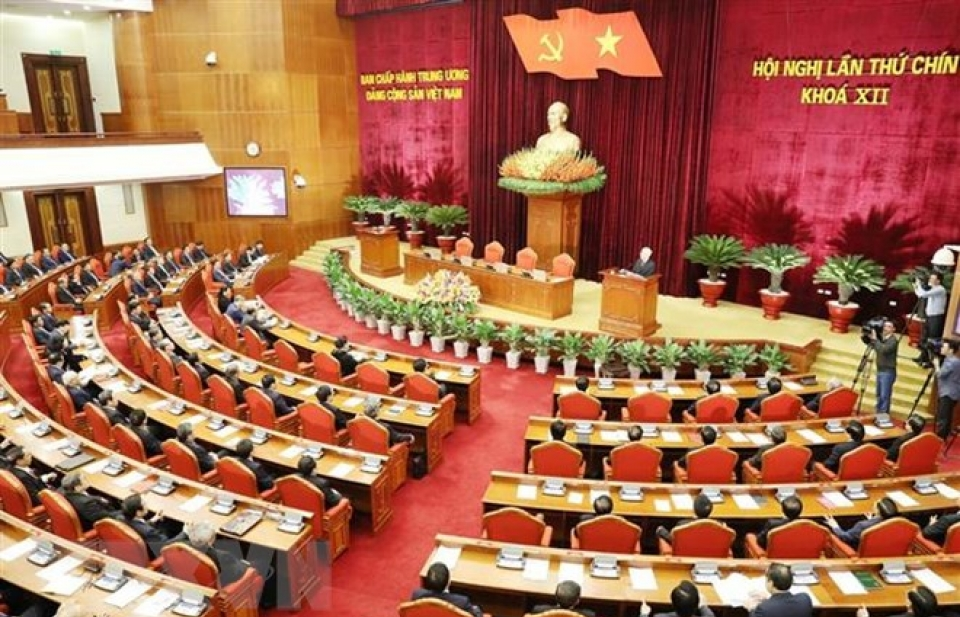 Thông báo Hội nghị lần 9 Ban Chấp hành Trung ương Đảng Khóa XII