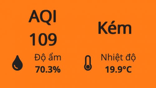 Chất lượng không khí hôm nay lại 'về' màu cam