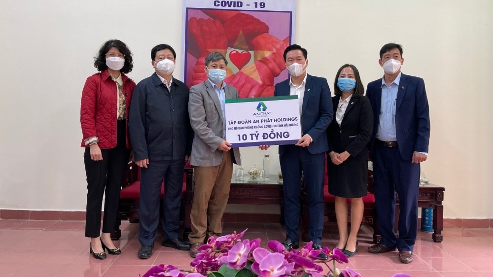 An Phát Holdings tiếp tục hỗ trợ 10 tỷ đồng tiếp sức cùng Hải Dương chống Covid-19